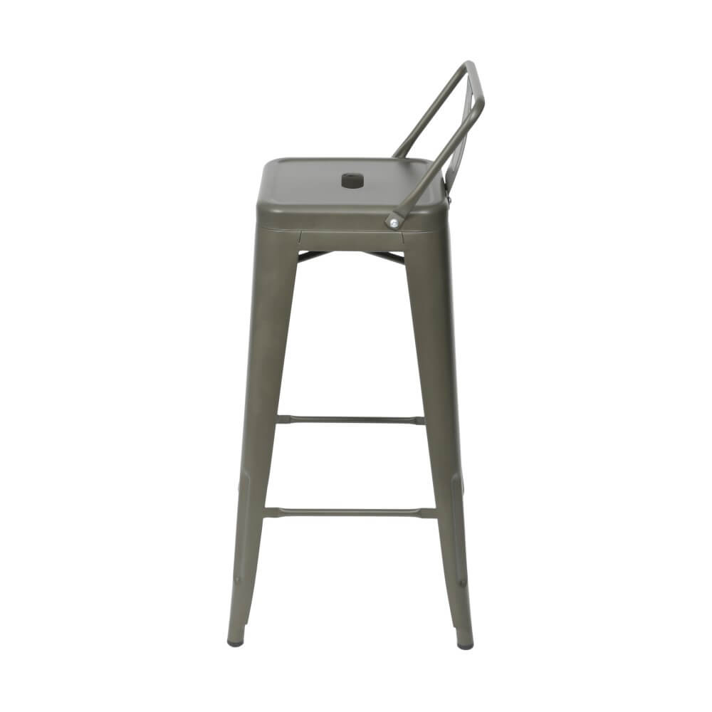 Banqueta Iron Alta Com Encosto Bronze - Imagem 3