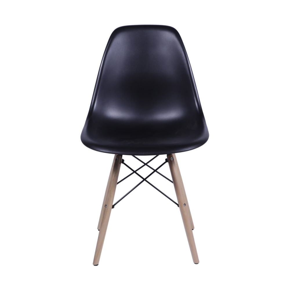 Cadeira Eiffel Eames com Base em Madeira Preta - Imagem 2