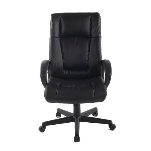 Cadeira-Office-Baza-Americana-com-Rodizio-PU-Preto-outlet-home-office-frente