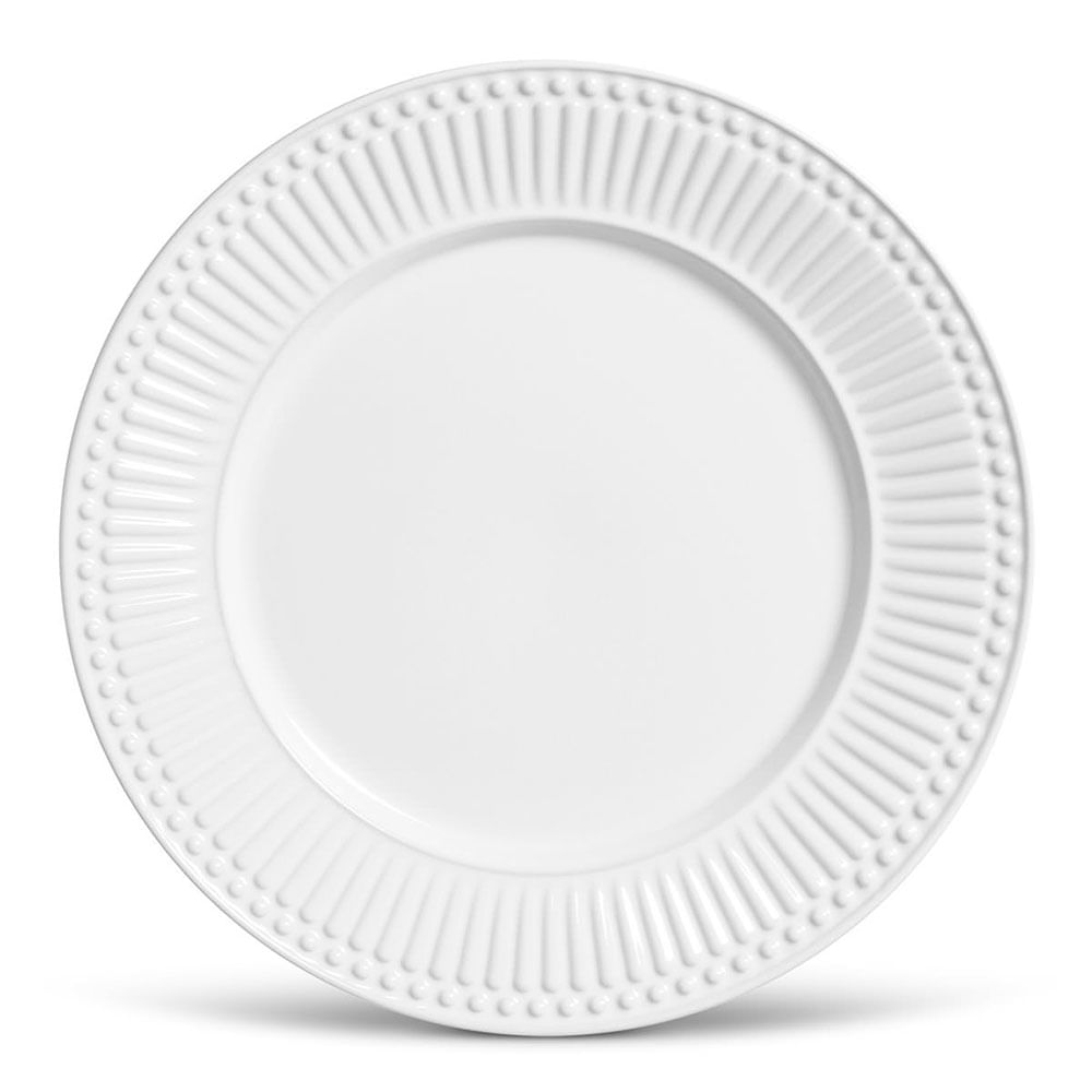 Jogo com 6 Pratos Raso Roma Branco