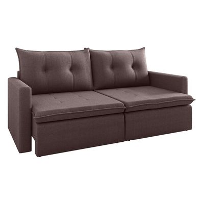 Sofa-Catena-Retratil-e-Reclinavel-em-Linho-Marrom-Claro-204m