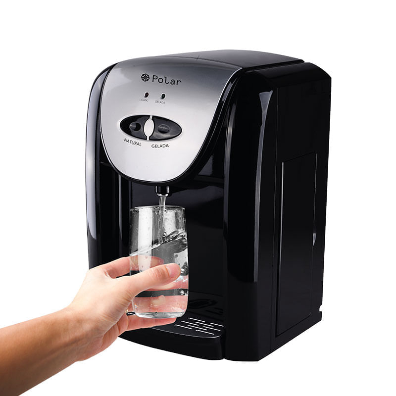 Purificador De Agua Eletrônico Polar Preto - Natural e Gelada - 127V - Imagem 3