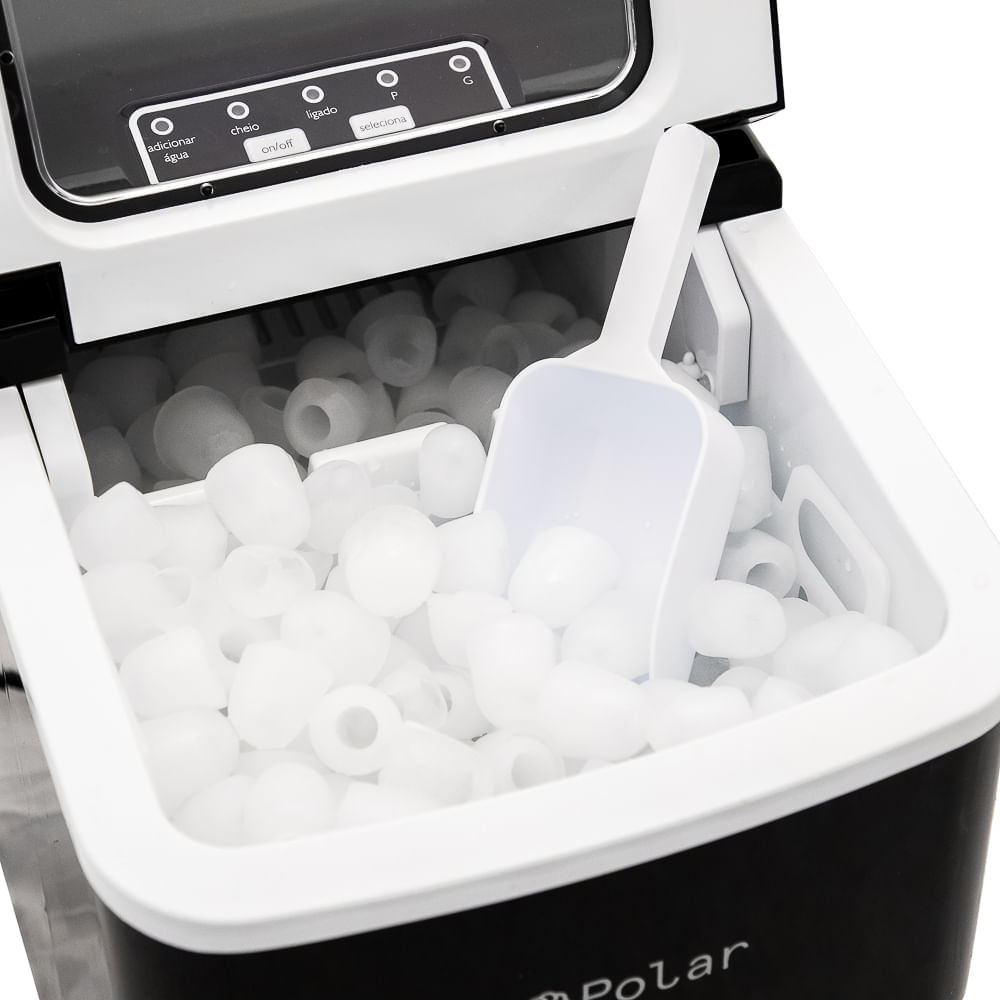 Máquina De Gelo Polar - Ice Maker - Preto 15kg dia 127v - 127V - Imagem 4