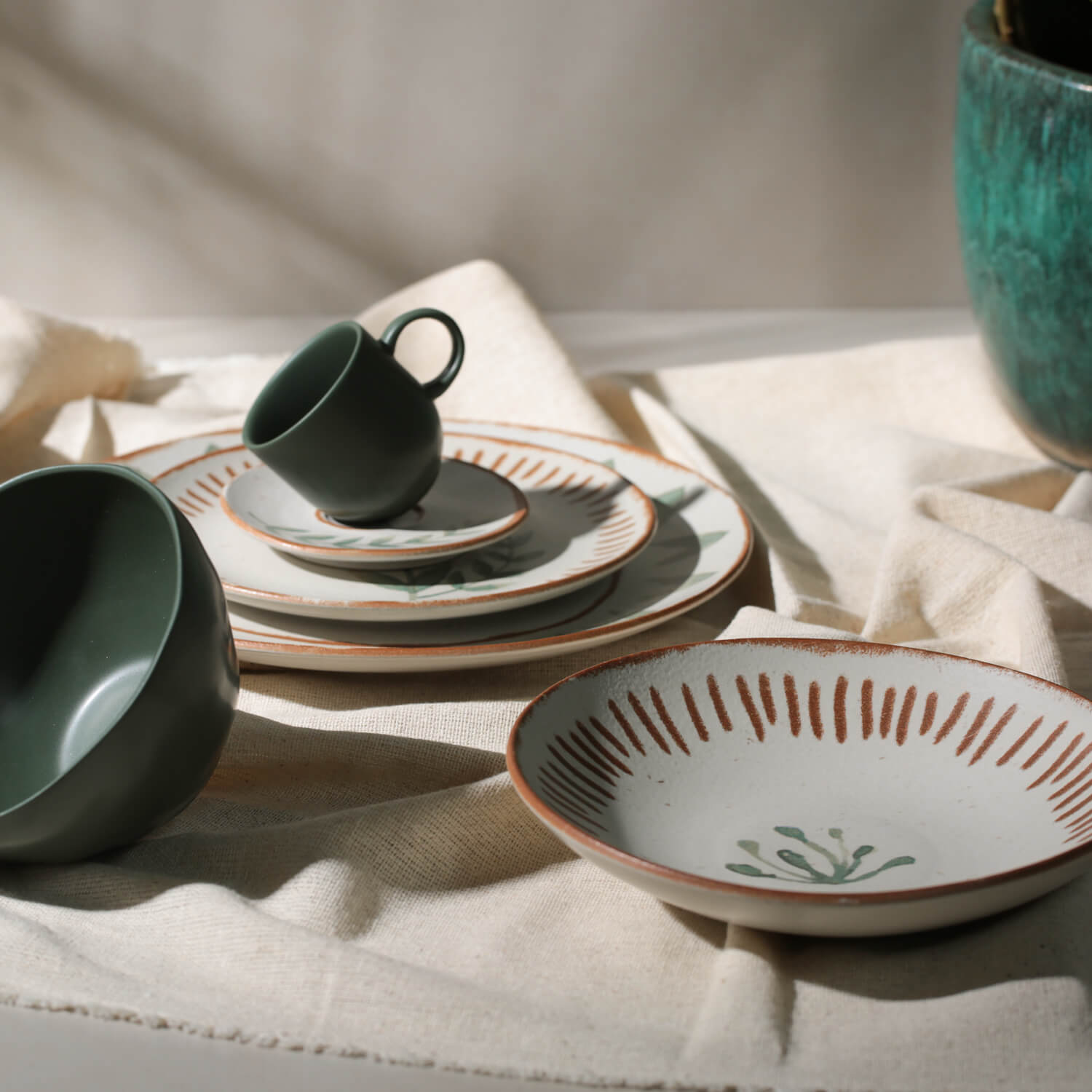 Conjunto com 6 Xícaras de Café com Pires Coup Stoneware Magari 97ml - Imagem 2