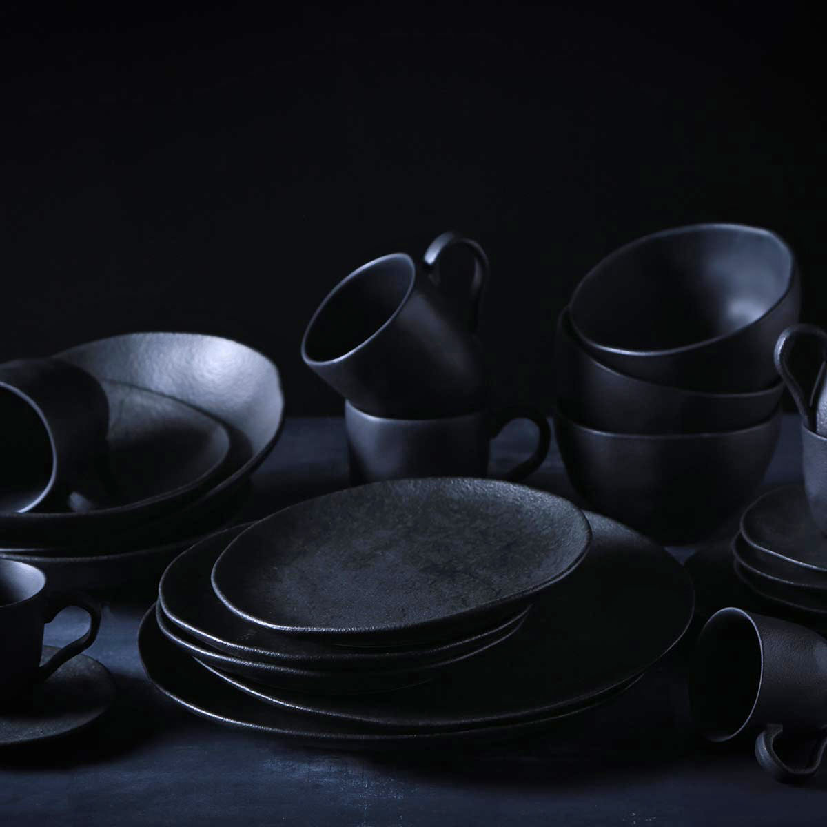 Conjunto com 6 Xícaras de Café com Pires Orgânico Carbon 120ml - Imagem 4