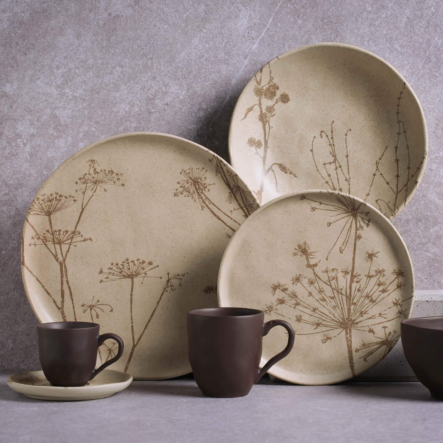 Conjunto com 6 Pratos de Sobremesa Bio Stoneware Cyperus Ø21,5cm - Imagem 3