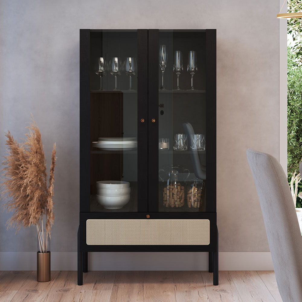 Cristaleira Oslo com Gaveta Nero