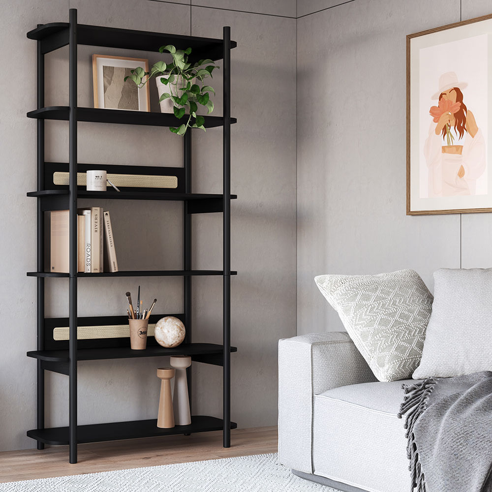 Estante Oslo Nero 1,80m