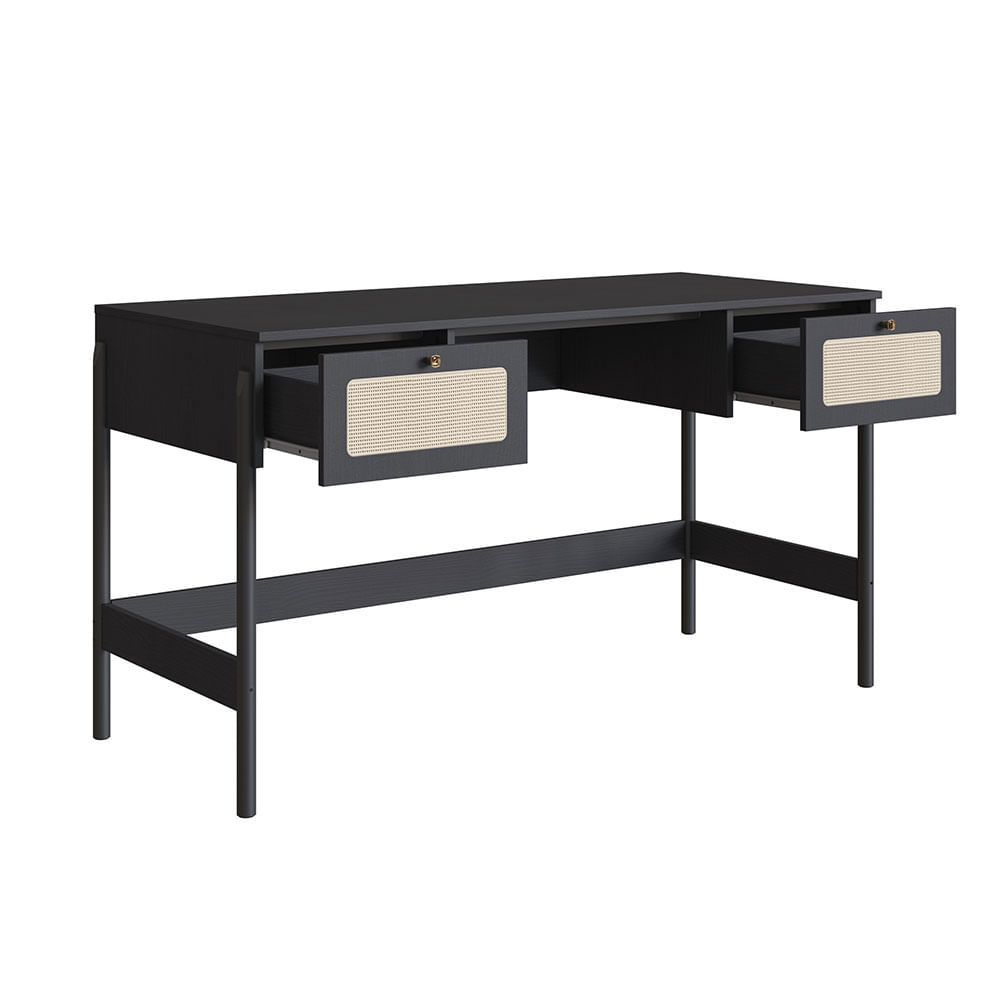 Escrivaninha e Estante Oslo Nero - Imagem 5