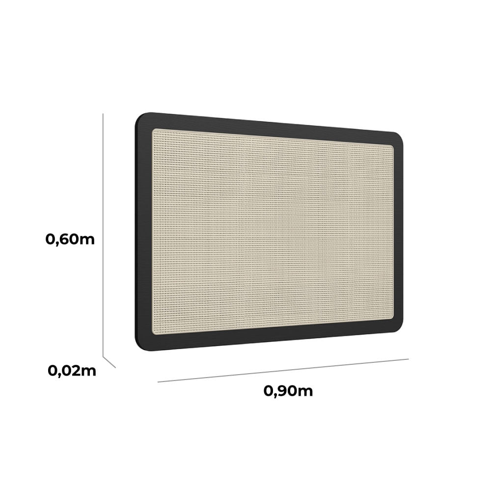 Cabeceira Solteiro e Mesa de Cabeceira 1 Gaveta Oslo Nero - Imagem 8