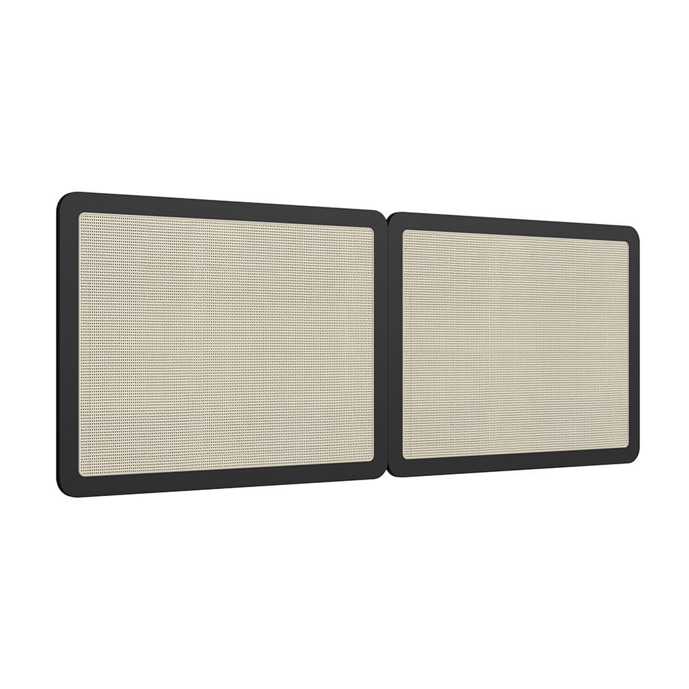 Cabeceira Casal e Mesas de Cabeceira 1 Gaveta Oslo Nero - Imagem 3