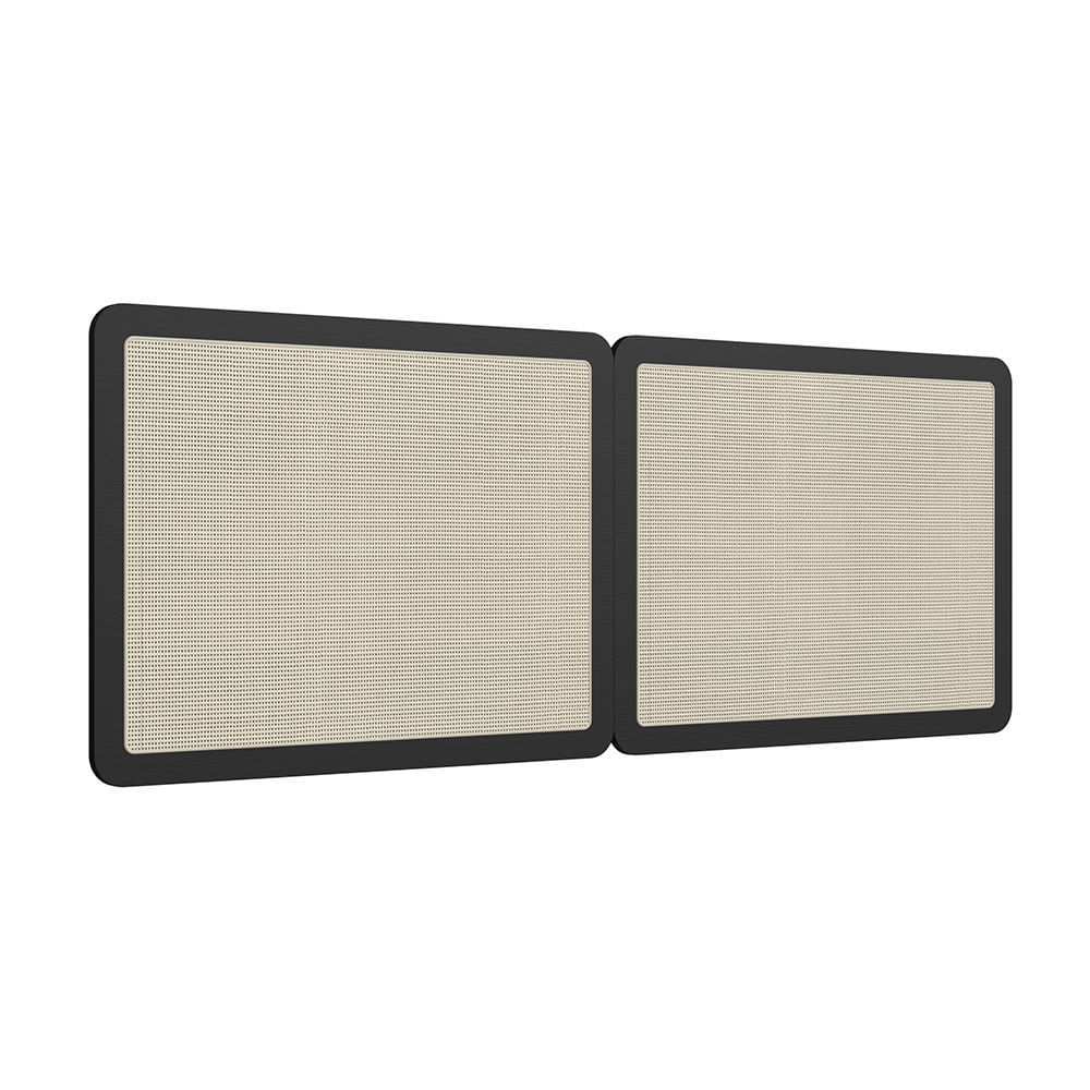 Cabeceira Casal e Mesas de Cabeceira 2 Gaveta Oslo Nero - Imagem 3