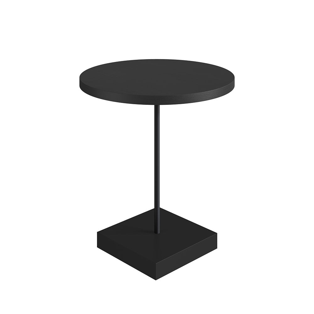 Mesa Lateral Redonda Nero e Preta 52cm - Imagem 2