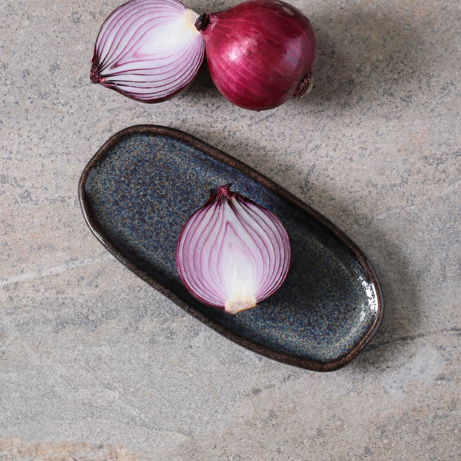 Conjunto com 4 Travessas Oval Rasa Mini Orgânico Titanium 16,5x8cm - Imagem 4