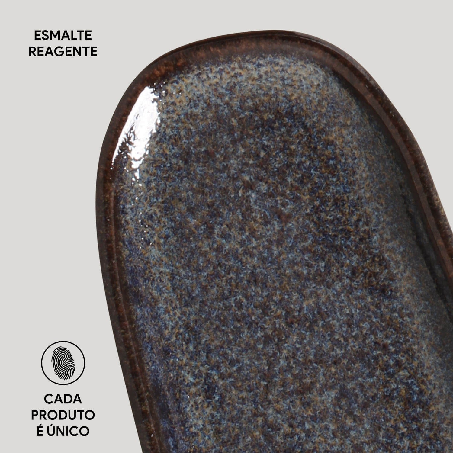 Conjunto com 4 Travessas Oval Rasa Mini Orgânico Titanium 16,5x8cm - Imagem 5