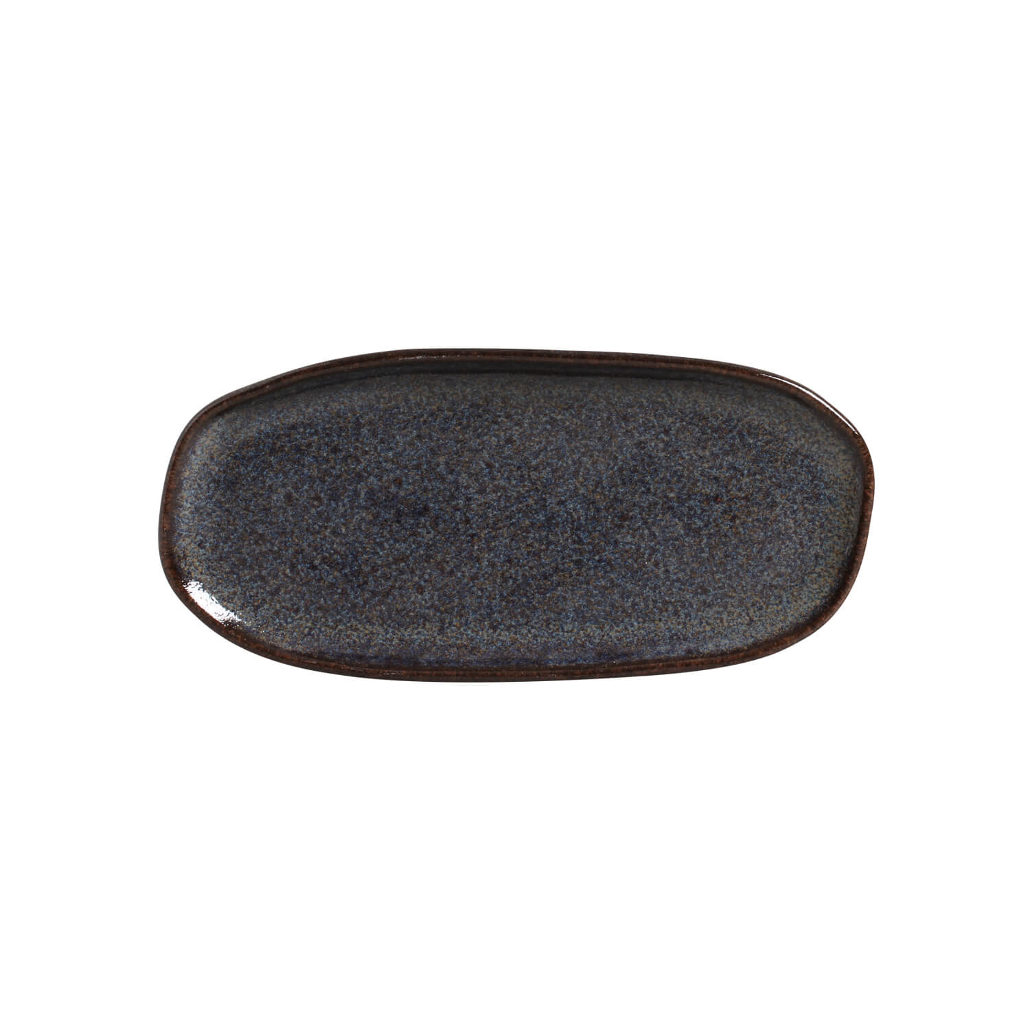 Conjunto com 4 Travessas Oval Rasa Pequena Orgânico Titanium 23x11cm