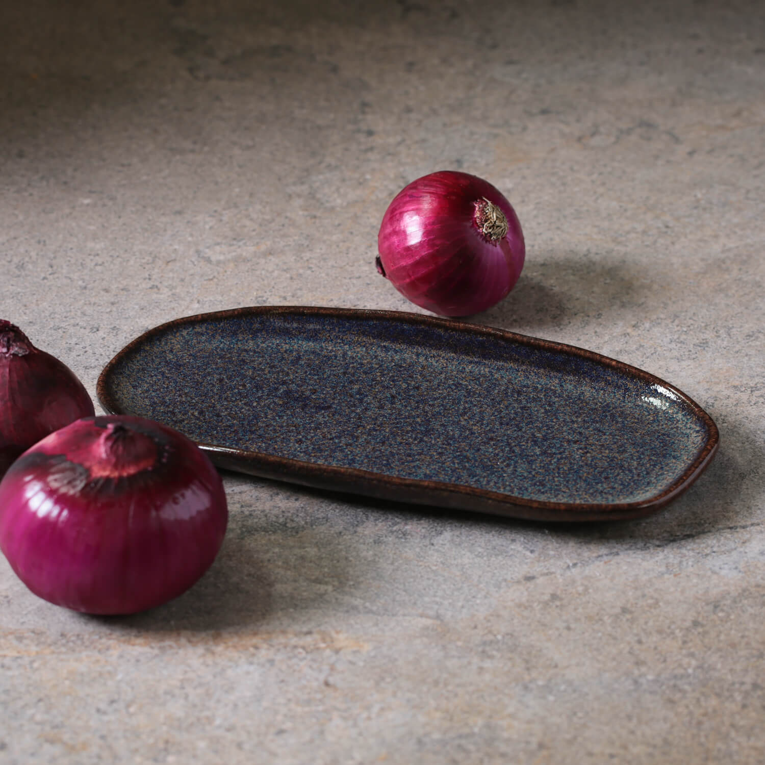 Conjunto com 4 Travessas Oval Rasa Pequena Orgânico Titanium 23x11cm - Imagem 2