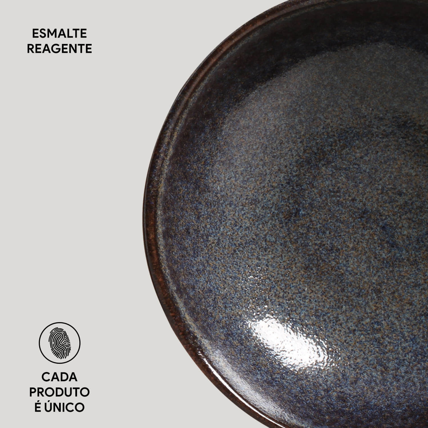 Conjunto com 6 Cumbucas Orgânico Titanium Ø17,5x5,5cm 520ml - Imagem 5