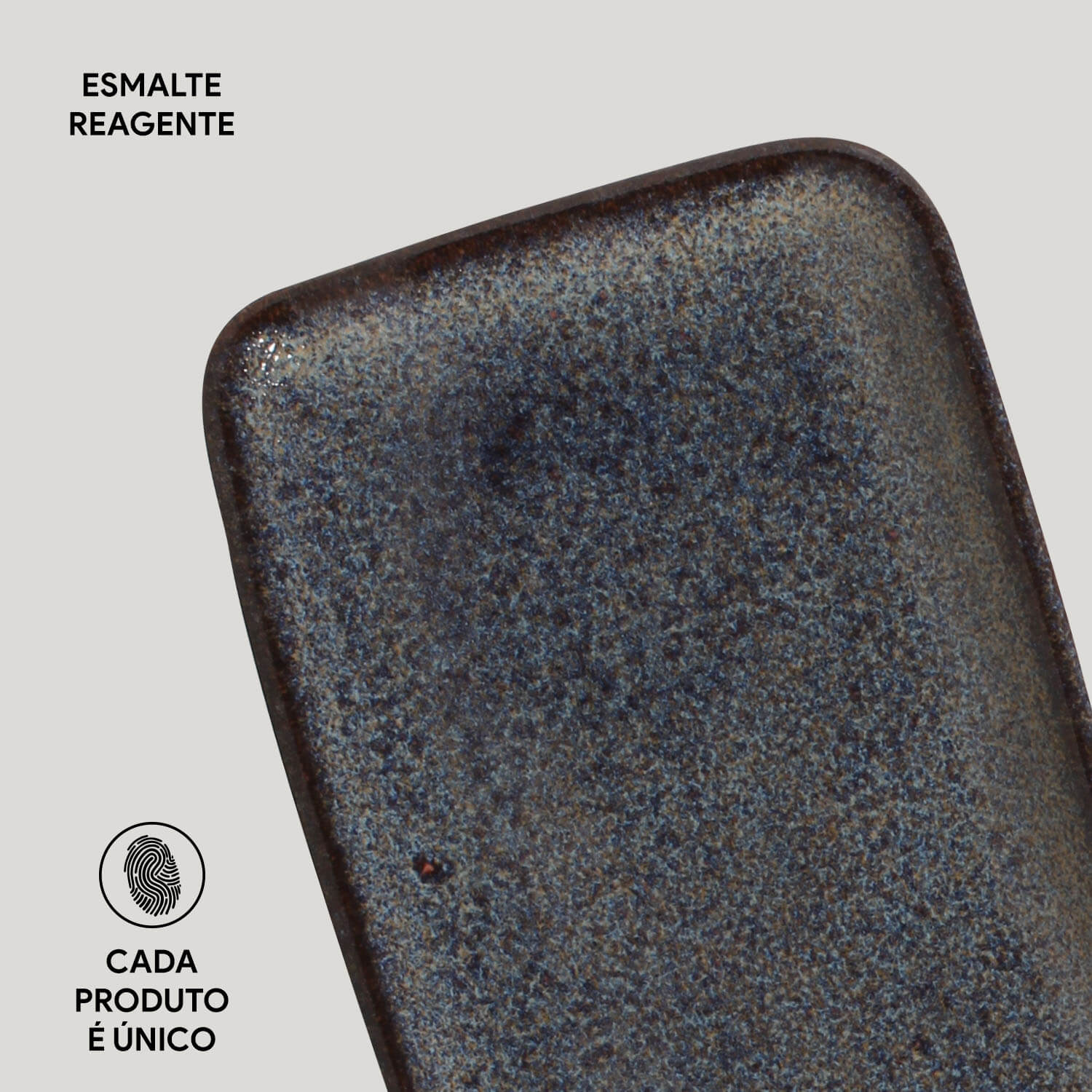 Conjunto com 4 Travessas Retangular Pequena Orgânico Titanium 22x9,5cm - Imagem 5