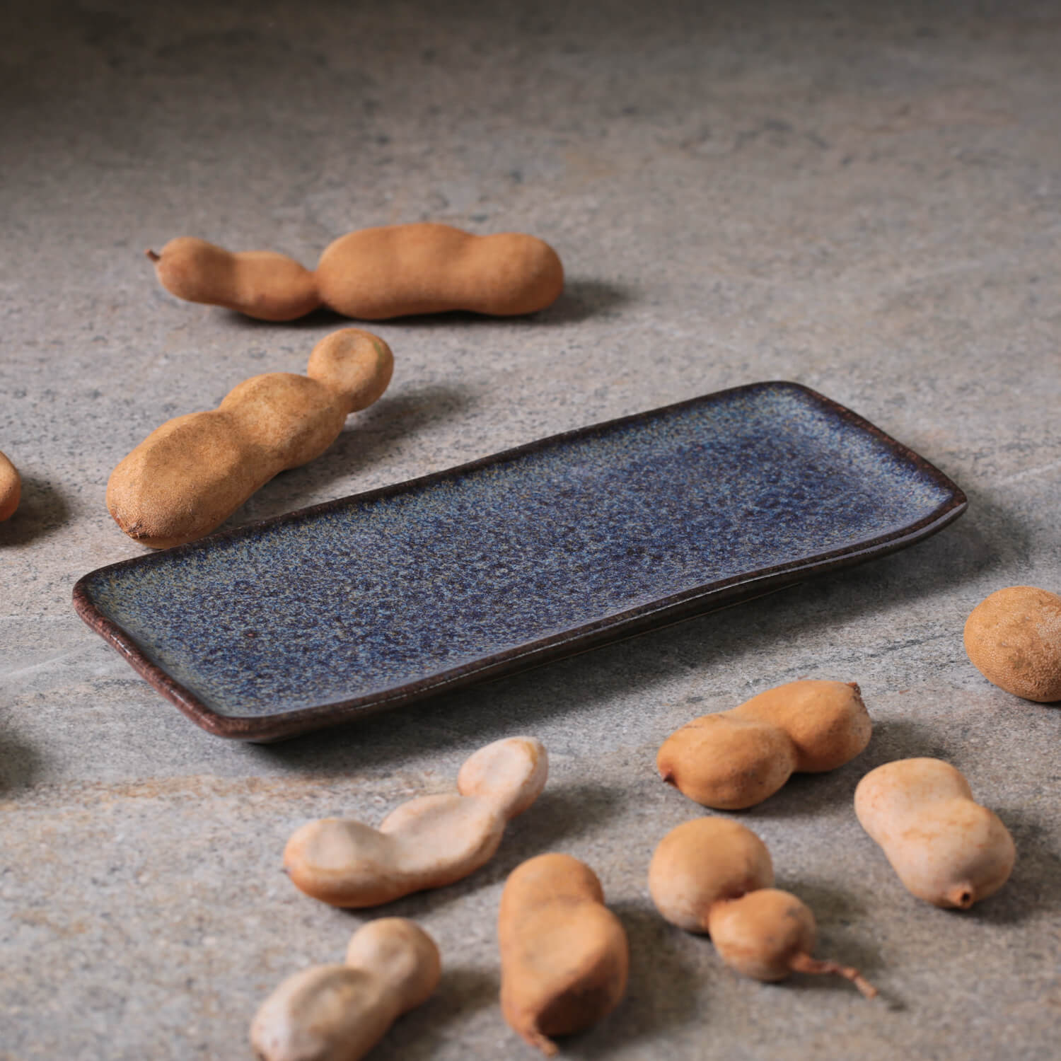 Conjunto com 4 Travessas Retangular Pequena Orgânico Titanium 22x9,5cm - Imagem 2