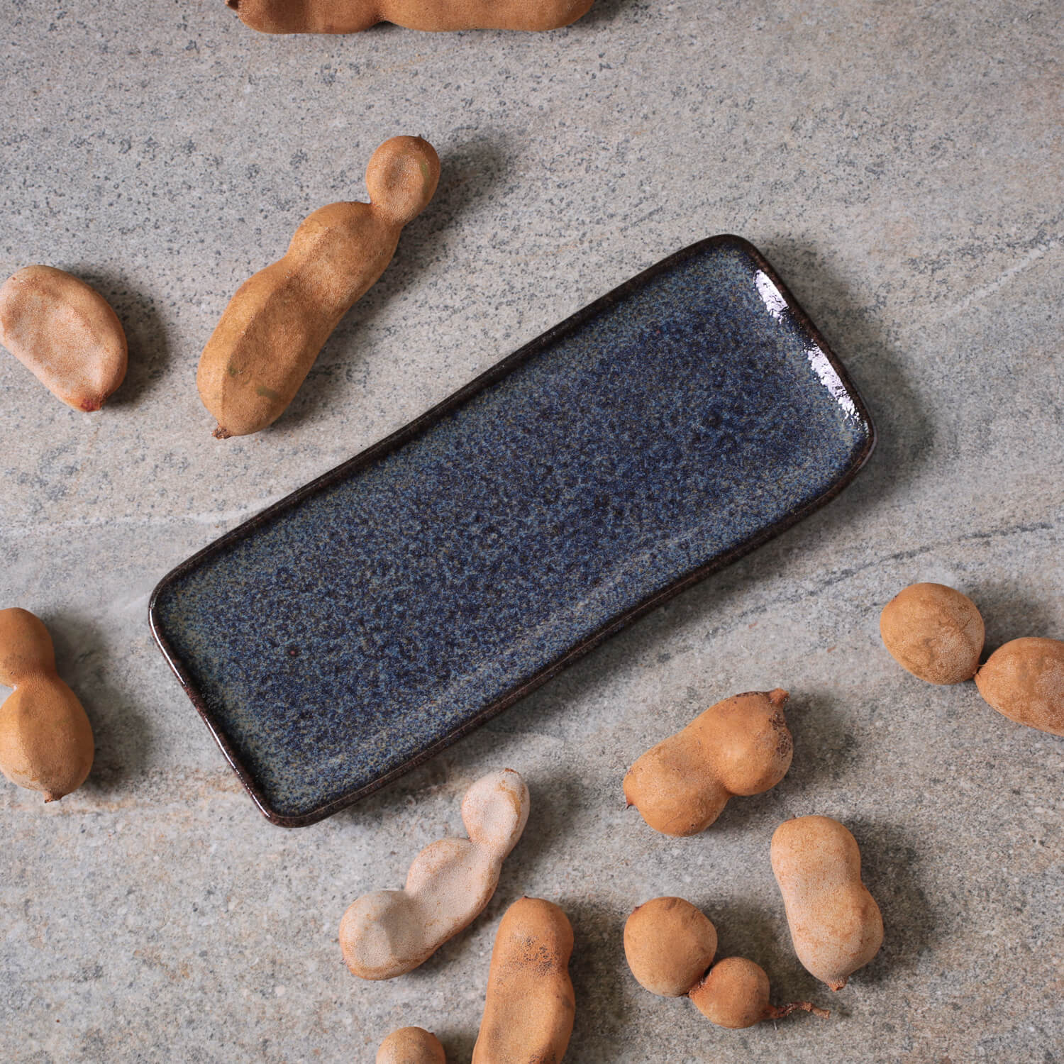 Conjunto com 4 Travessas Retangular Pequena Orgânico Titanium 22x9,5cm - Imagem 4