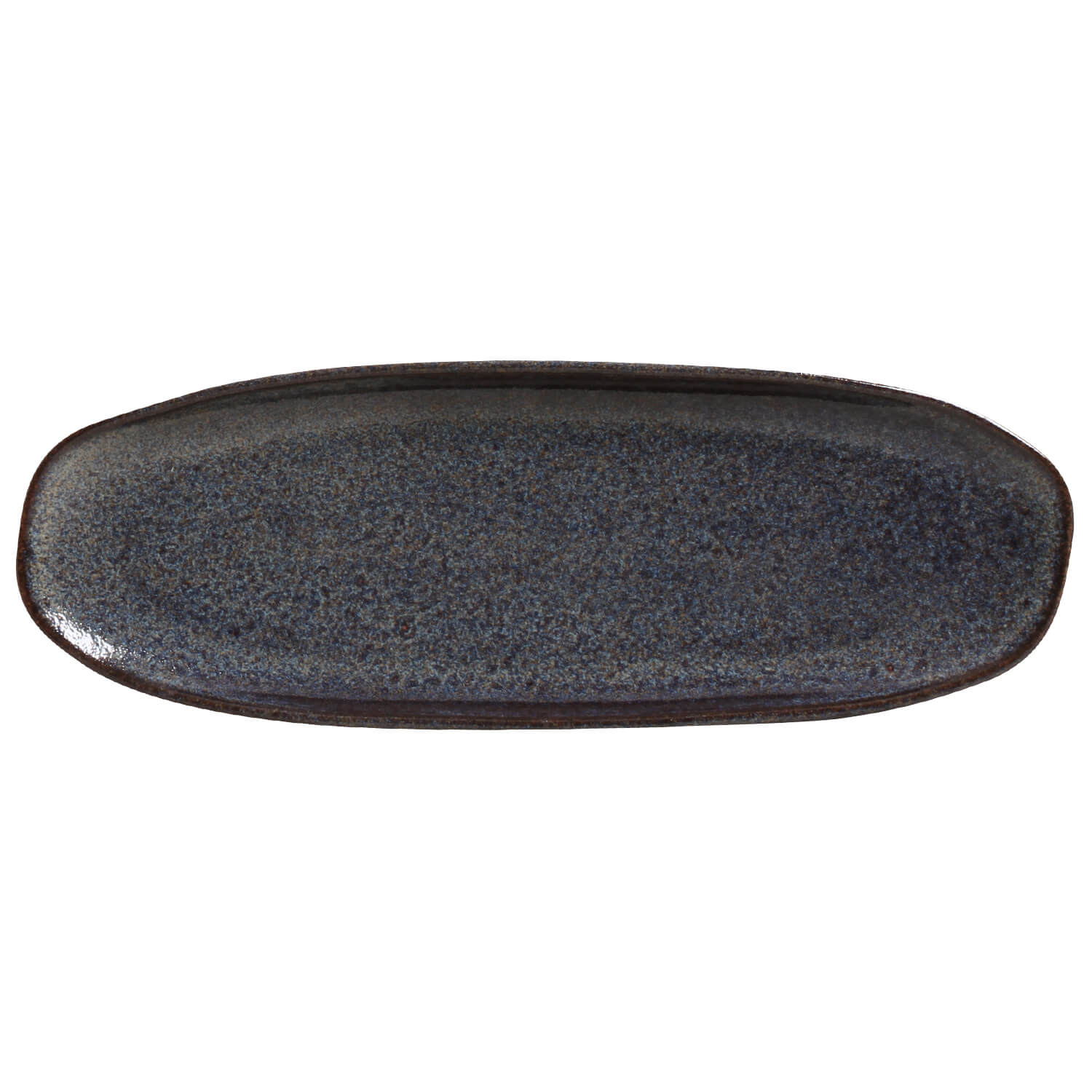 Conjunto com 4 Travessas Oval Rasa Grande Orgânico Titanium 36x13cm