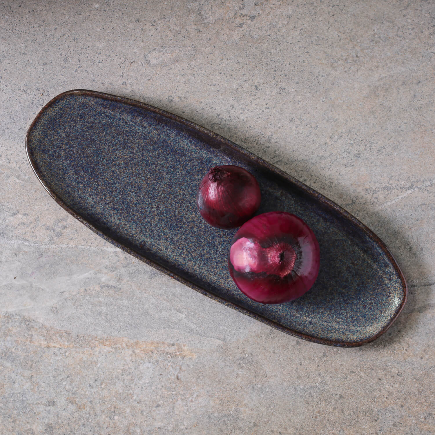 Conjunto com 4 Travessas Oval Rasa Grande Orgânico Titanium 36x13cm - Imagem 4