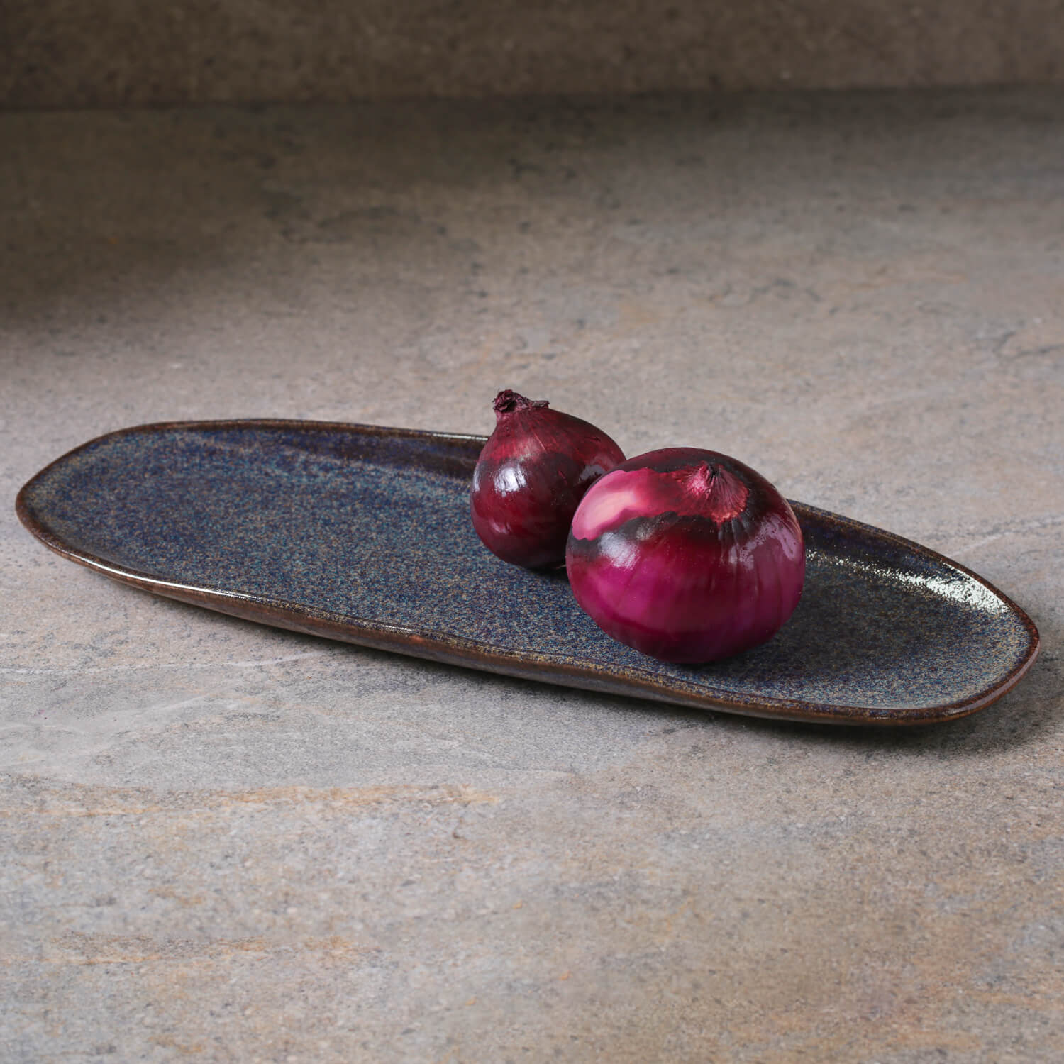 Conjunto com 4 Travessas Oval Rasa Grande Orgânico Titanium 36x13cm - Imagem 2
