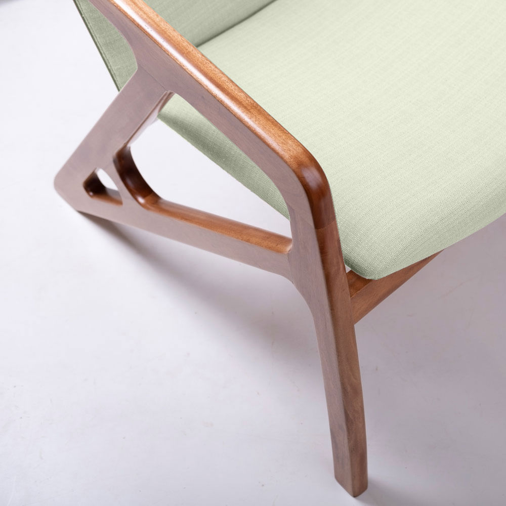 Poltrona Robusta com Braço Cinza e Cinamomo - Imagem 3