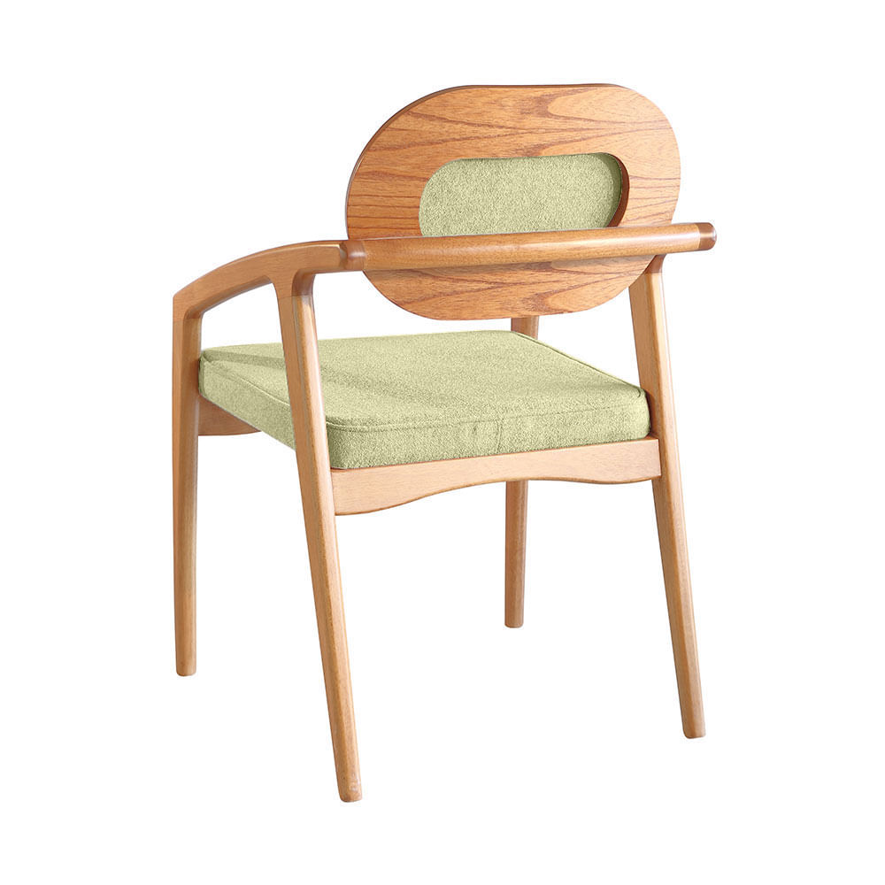 Cadeira Maya com Braço Bege e Cinamomo - Imagem 2