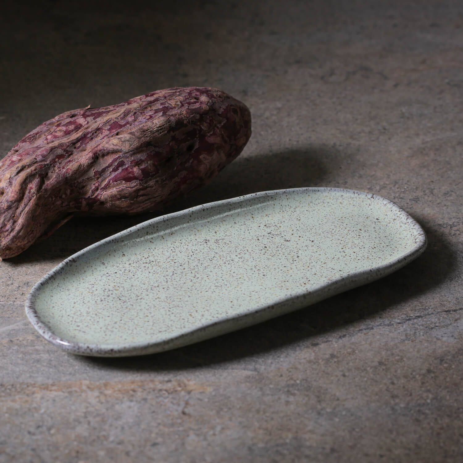 Conjunto com 4 Travessas Oval Rasa Pequena Orgânico Pistache 23x11cm - Imagem 4