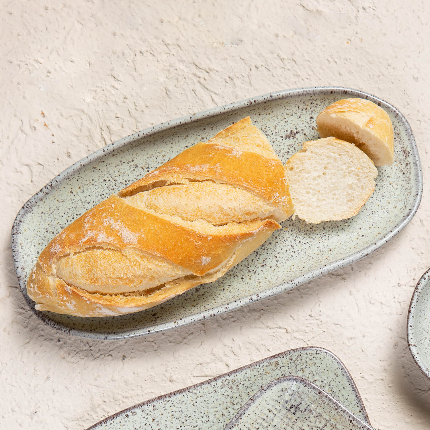 Conjunto com 4 Travessas Oval Rasa Pequena Orgânico Pistache 23x11cm - Imagem 2