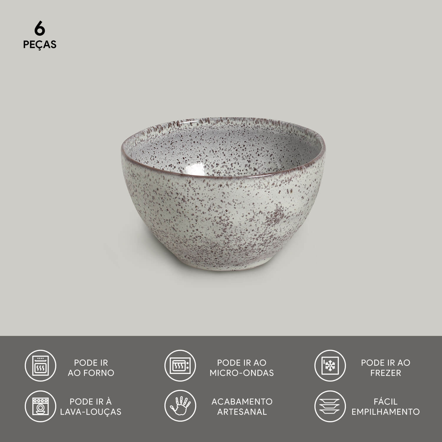 Conjunto com 6 Bowl Orgânico Pistache 558ml - Imagem 3
