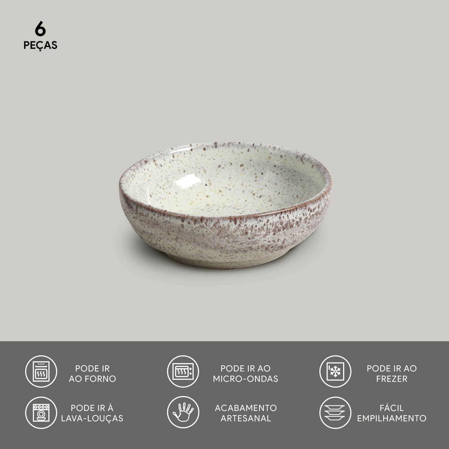 Conjunto com 6 Ramequim Médio Orgânico Pistache Ø9x3cm 70ml - Imagem 3