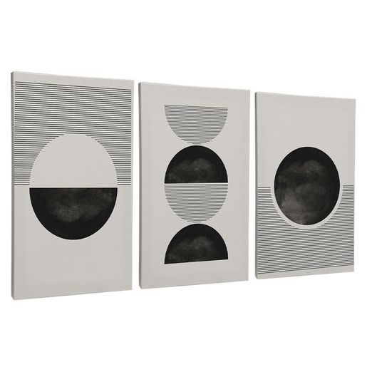 Quadro-Decorativo-3-Telas-Abstrato-com-Linhas-I-60x90-Moldura-Preta-com-vidro