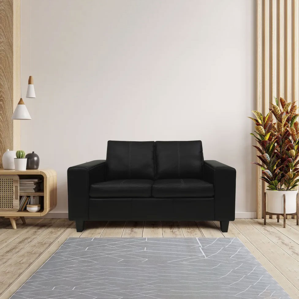 Sofá Royale em Couro Preto 1,51m - Imagem 3