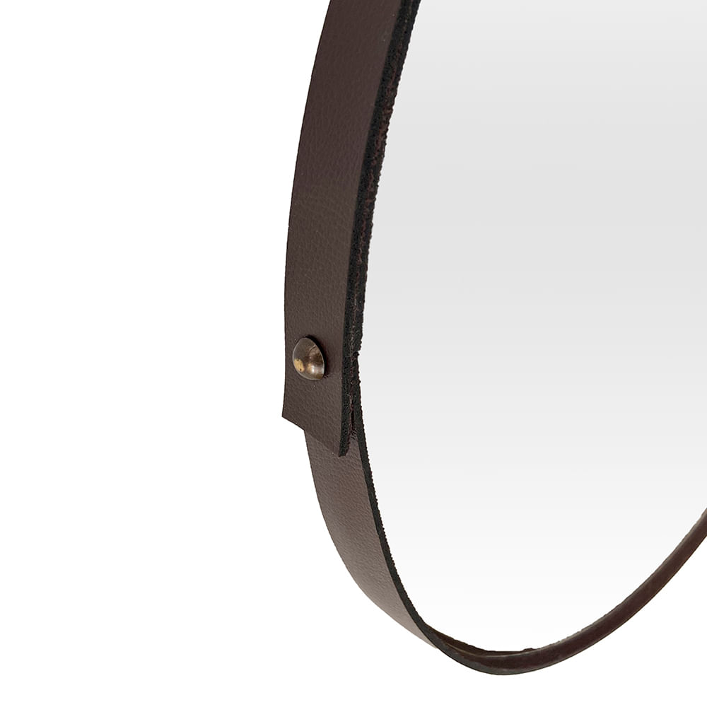 Espelho Adnet em Couro 30cm - Imagem 5