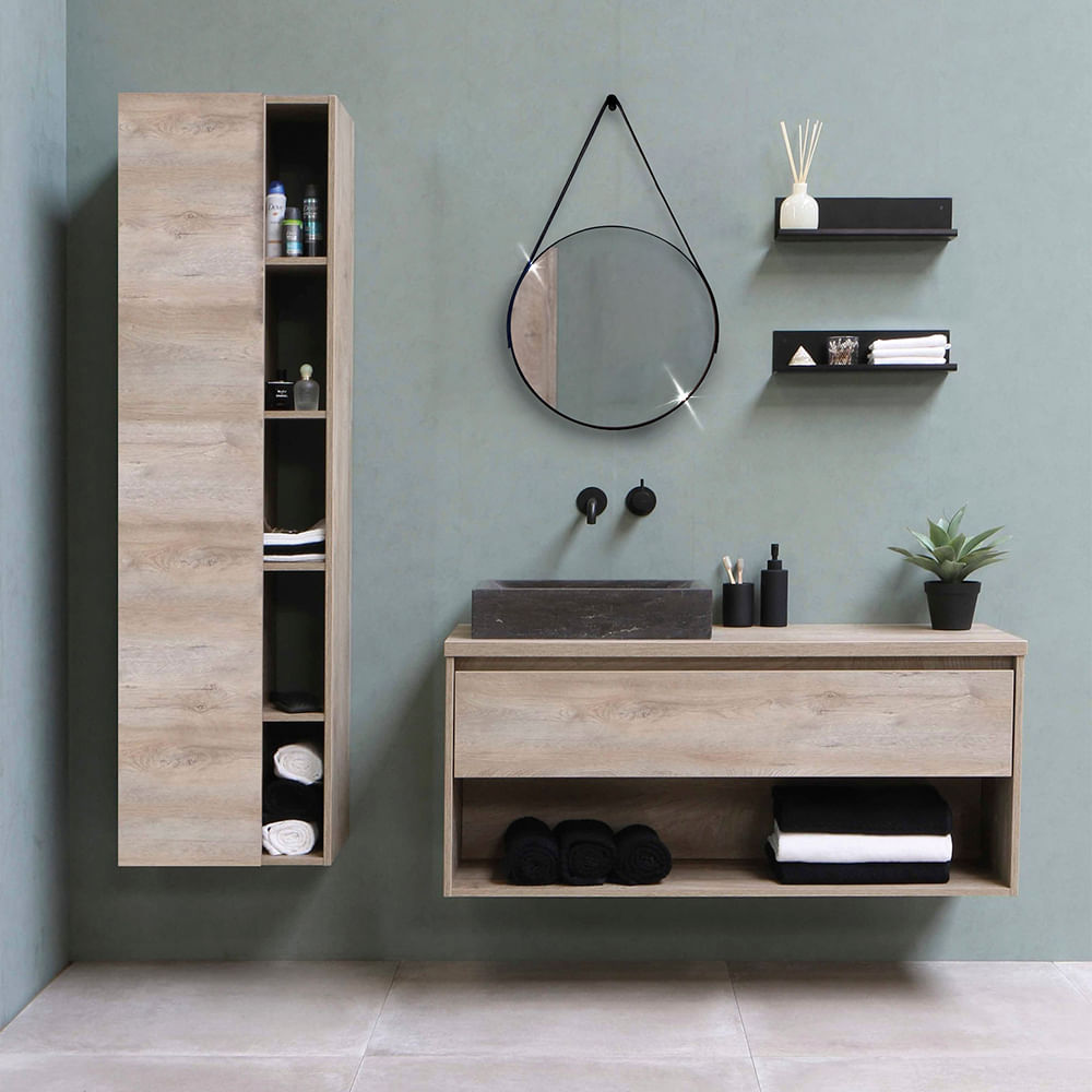 Espelho Adnet em Couro 30cm