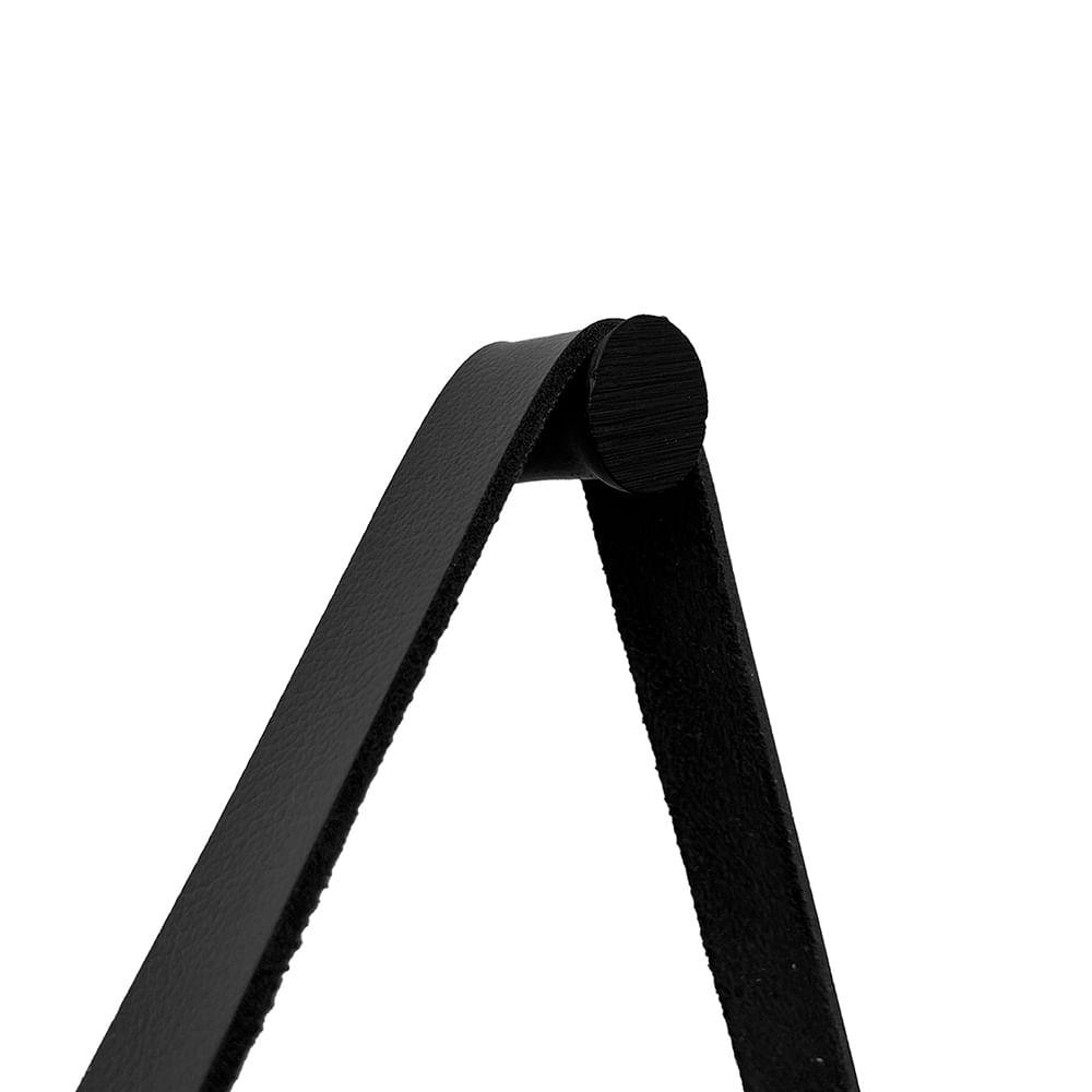 Espelho Adnet em Couro 30cm + Suporte Preto - Imagem 3