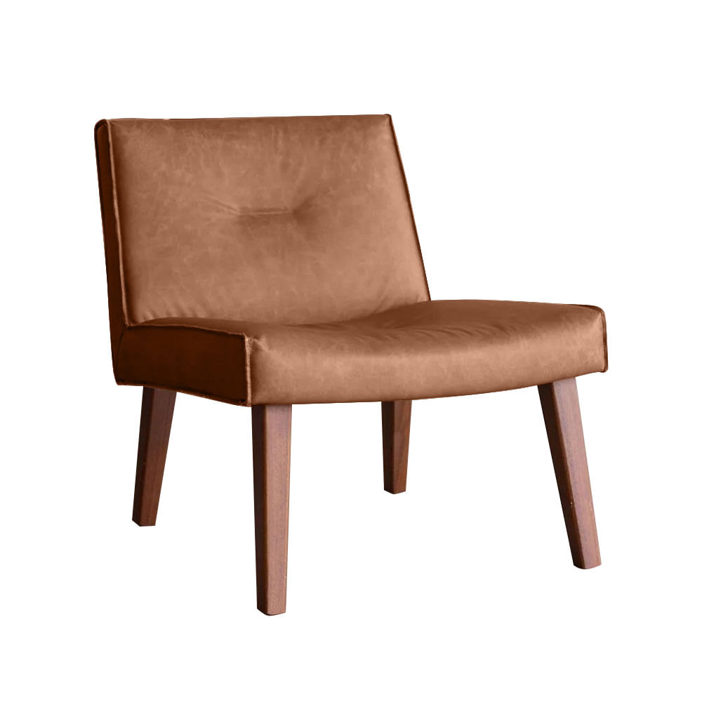 Poltrona Nag em Couro Estonado Amarula