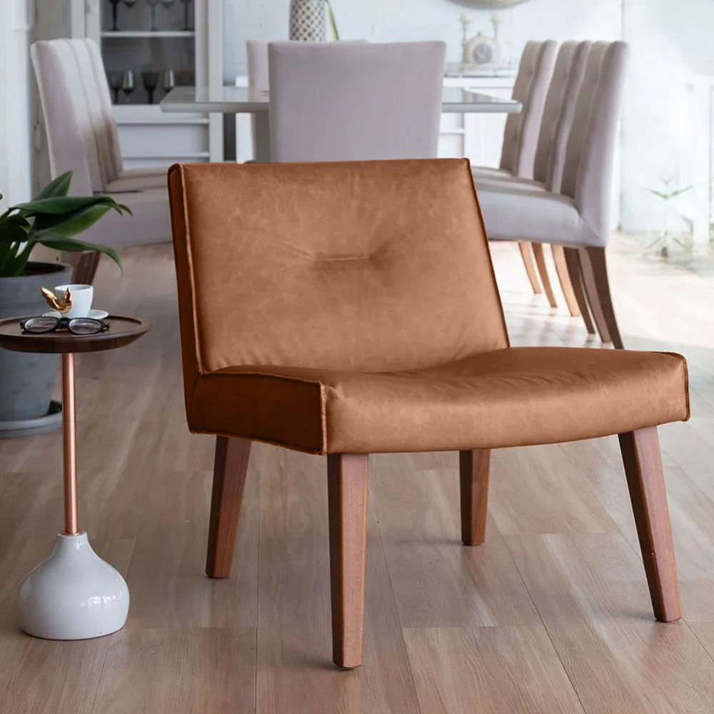 Poltrona Nag em Couro Estonado Amarula - Imagem 3