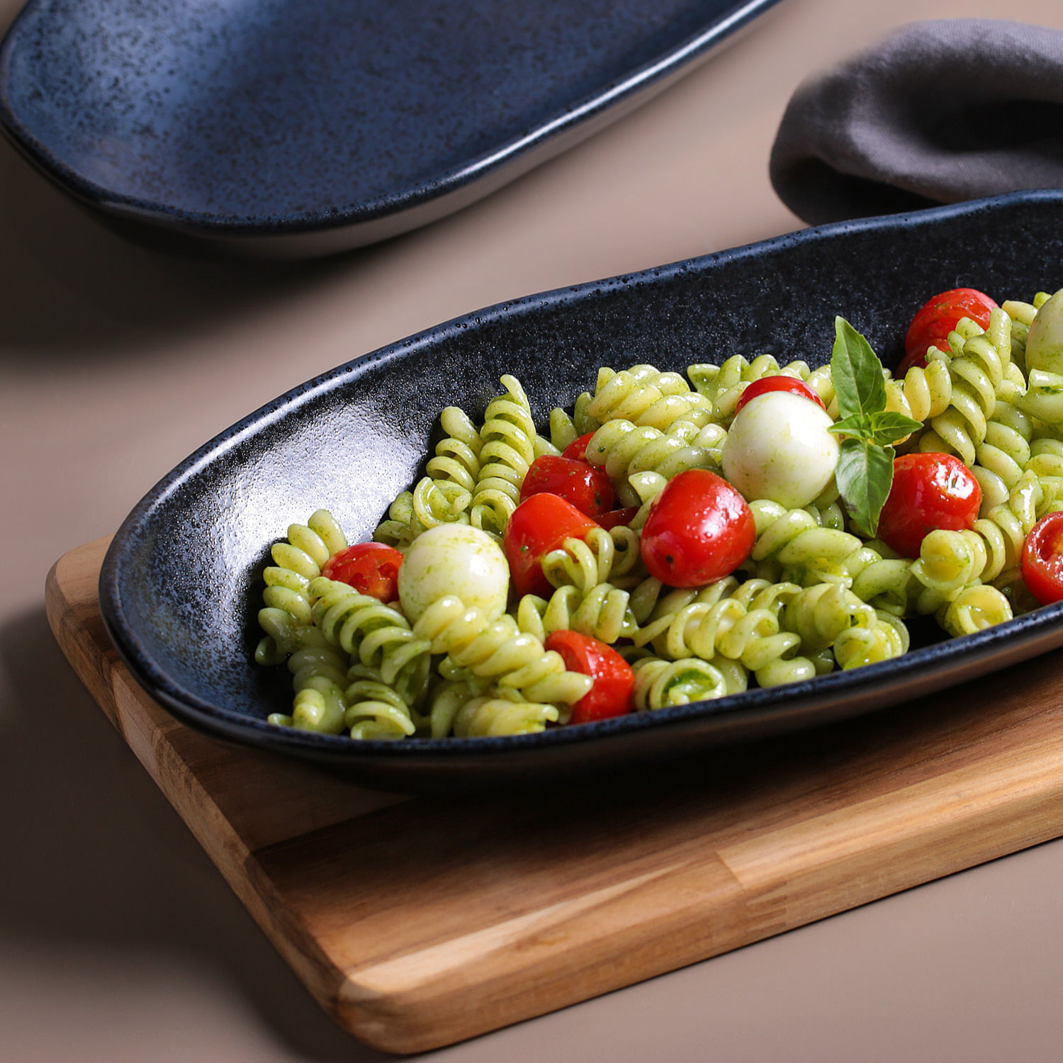 Conjunto com 4 Travessas Oval Funda G Orgânico Night Blue 32x16cm 650ml - Imagem 5