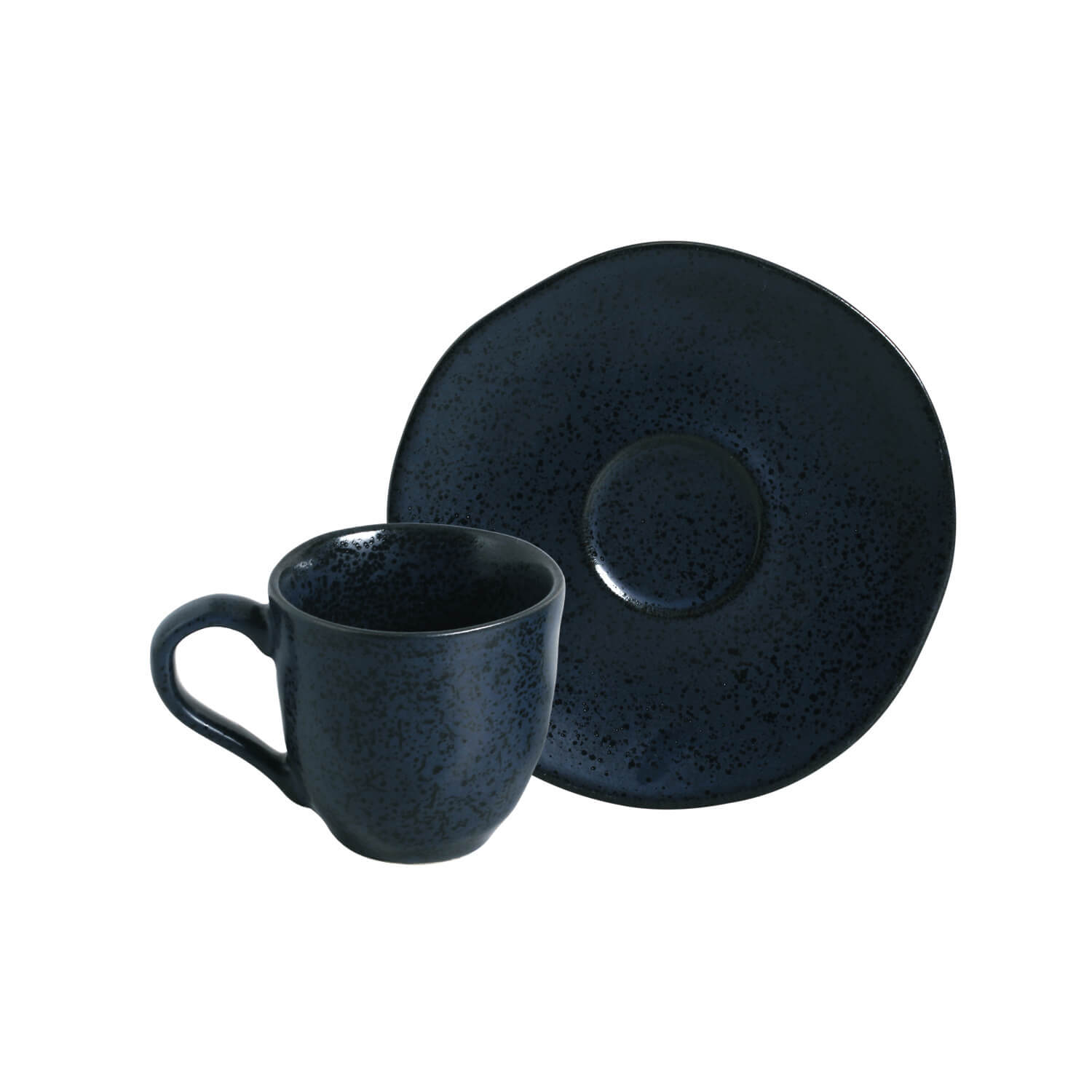 Conjunto com 6 Xícaras de Café com Pires Orgânico Night Blue 120ml