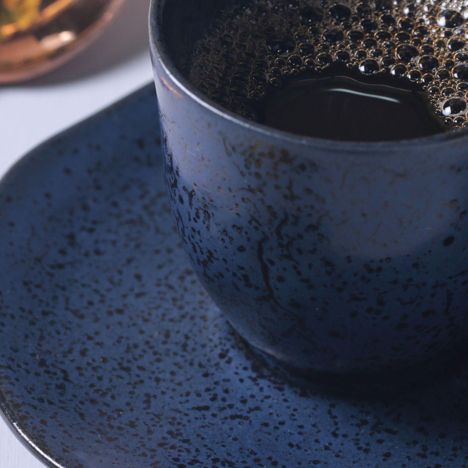 Conjunto com 6 Xícaras de Café com Pires Orgânico Night Blue 120ml - Imagem 5