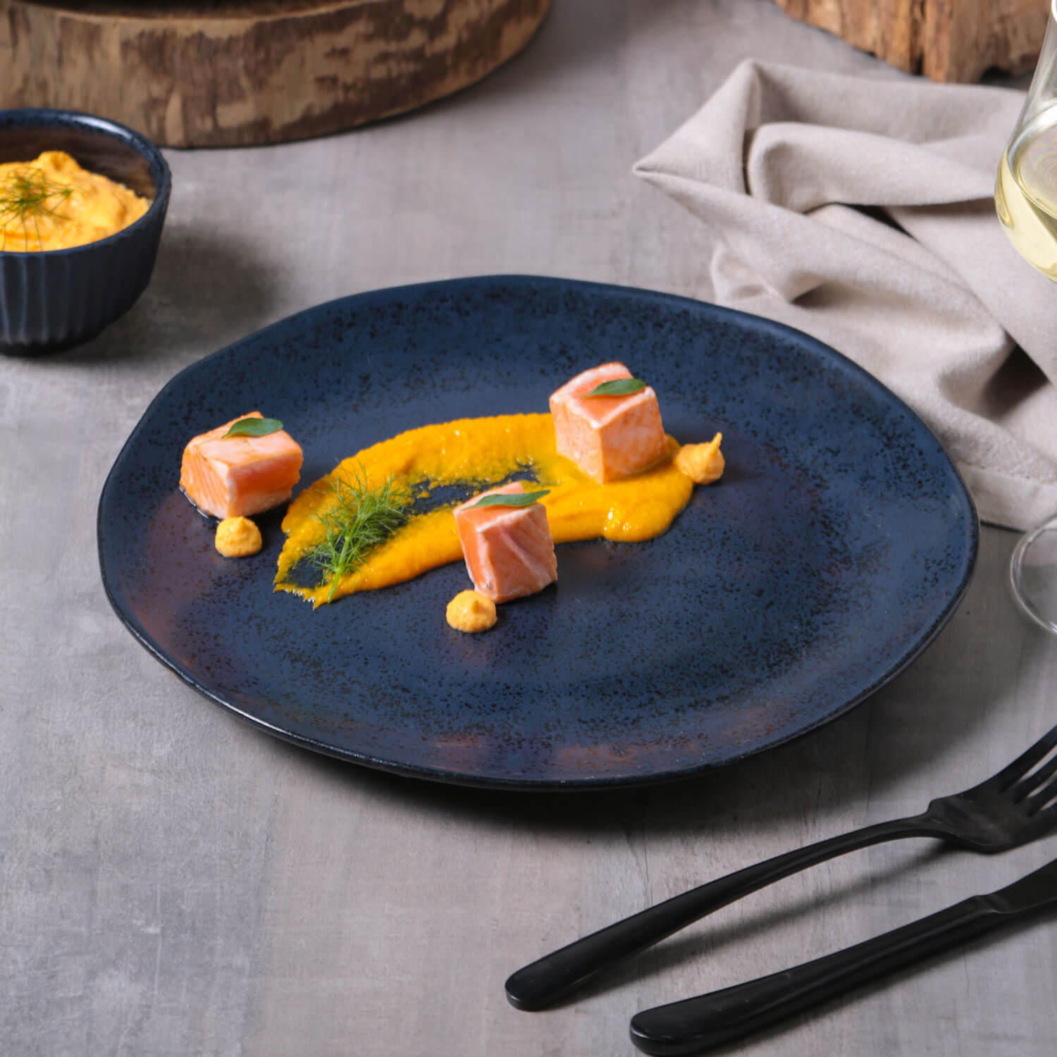 Conjunto com 6 Pratos Raso Orgânico Night Blue Ø26,5cm - Imagem 3