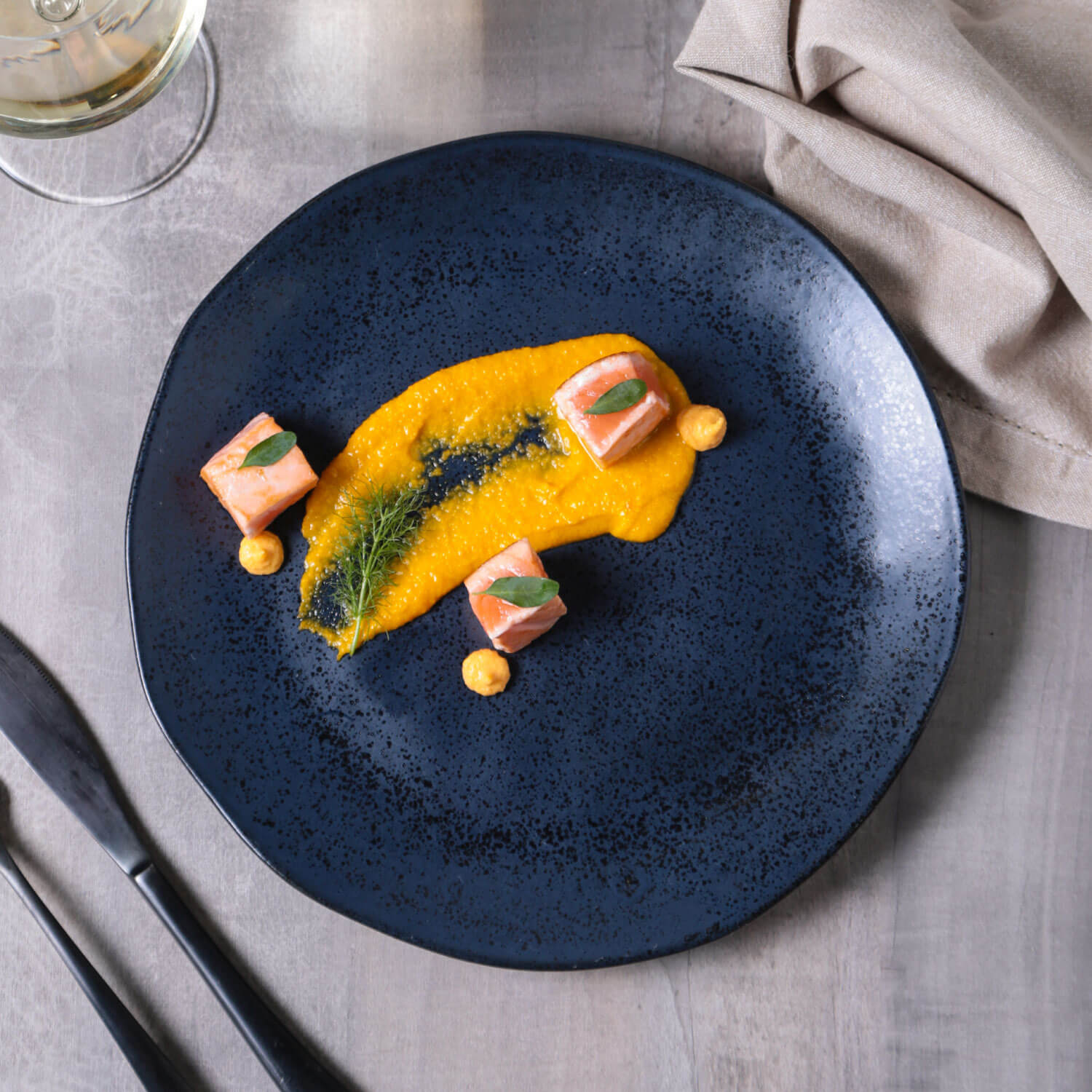 Conjunto com 6 Pratos Raso Orgânico Night Blue Ø26,5cm - Imagem 2