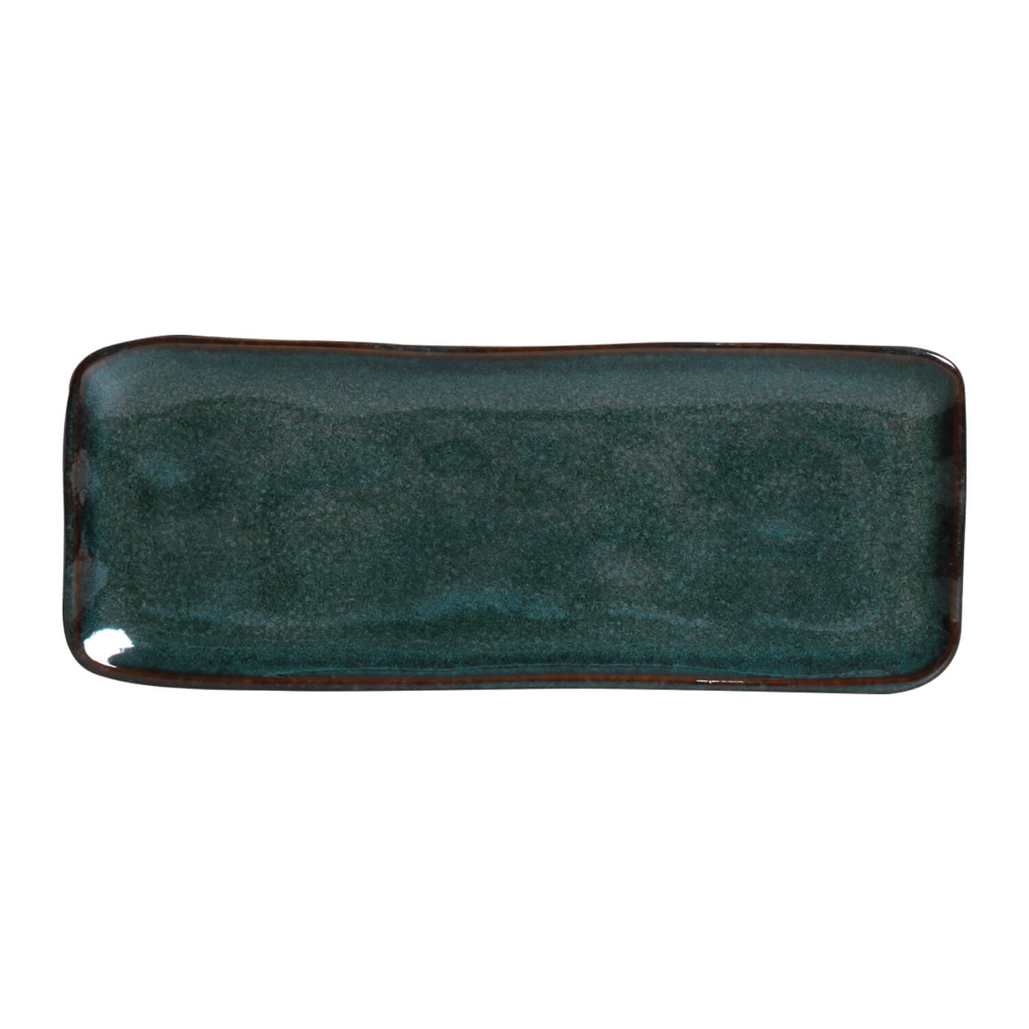 Conjunto com 4 Travessas Retangular Média Orgânico Oceano 33x13cm