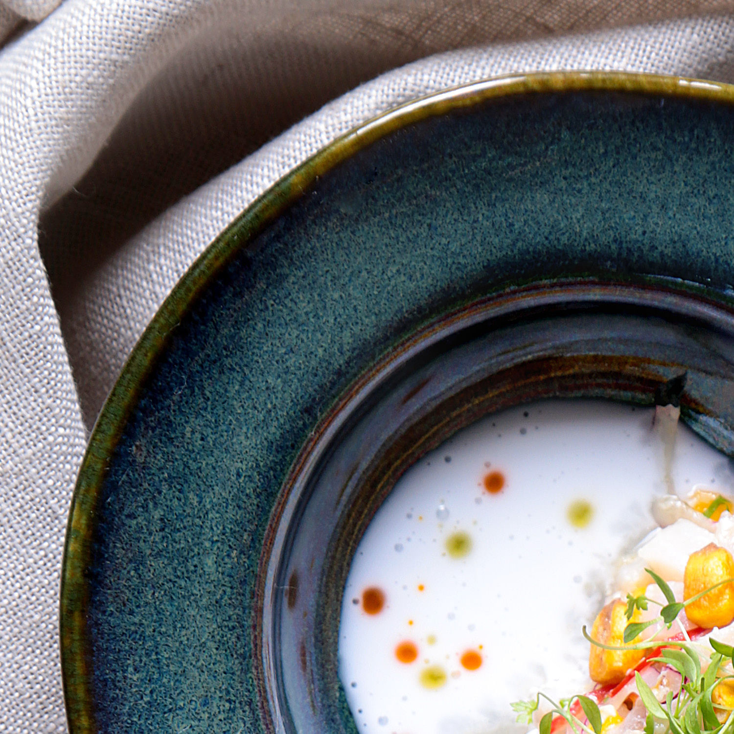 Conjunto com 4 Pratos de Entrada/Sobremesa Orgânico Oceano Ø19x5,5cm 250ml - Imagem 6