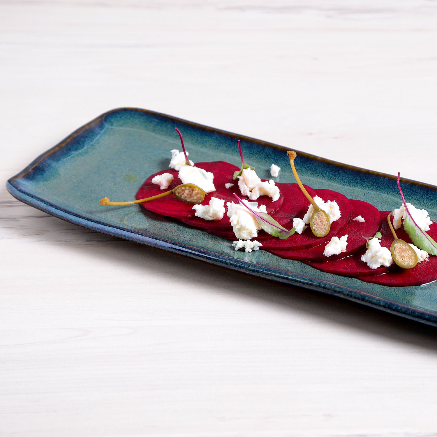 Conjunto com 4 Travessas Retangular Média Orgânico Oceano 33x13cm - Imagem 4