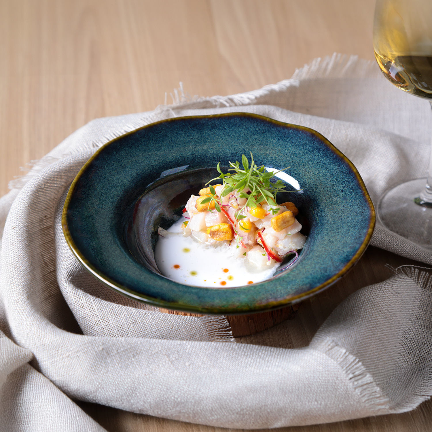 Conjunto com 4 Pratos de Entrada/Sobremesa Orgânico Oceano Ø19x5,5cm 250ml - Imagem 2